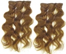 естествена коса - Естествена къдрава коса - 2 парчета с клипс 45 см. 